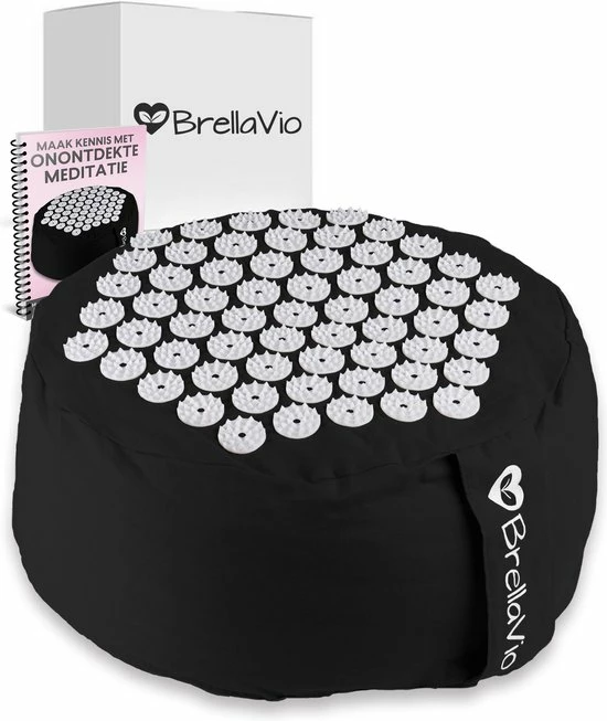 Korting ๐ BrellaVio Acupressuur Meditatiekussen Met Boekweit Vulling - 35x17 Cm - Zwart - Rond En Hoog Yoga Kussen ๐งจ 3 Korting ๐ BrellaVio Acupressuur Meditatiekussen Met Boekweit Vulling - 35x17 Cm - Zwart - Rond En Hoog Yoga Kussen ๐งจ