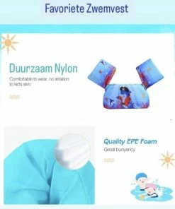 Korting 😍 Merkloos Zwemvest Kinderen - Zwembandjes - Drijfvest - Puddle Jumper - 2-6 Jaar - 14-25 KG - + GRATIS Antislip Placemat BPA Vrij - Blauw 🧨 -Nijdam Shop 550x660 4