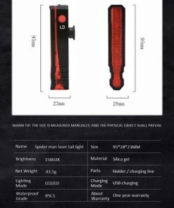 Beste Pirce 🎁 NA Fietsverlichting USB Oplaadbaar Fiets Achterlicht LED Laser 👍 -Nijdam Shop 550x667 2