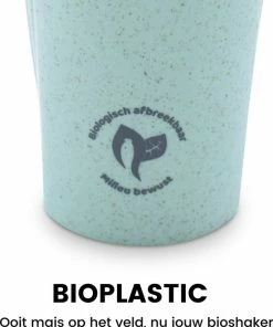 Goedkoop 🌟 Ecofles Shakebeker Met Mixer - Bioplastic - 700ml - Groen 😉 -Nijdam Shop 550x673