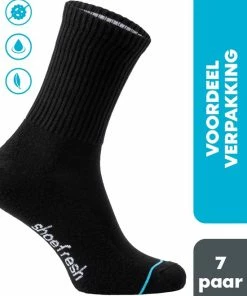 Beste deal ๐ฅฐ 7 Paar ๐ Shoefresh Bamboe Sportsokken Dames - Maat 35-38 – Zwart – Naadloze Sokken ๐