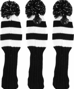 Hete verkoop ✨ Xd Xtreme Golf Club Covers Voor Driver En Wood Set Van 3 - Driver - Houten 3 - Houten 5 - Zwart Met Wit - Sok - Gebreid - Beschermhoes - XD-Xtreme 🌟