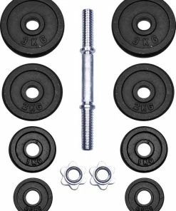Promo 👏 Avento Halter Verstelbaar Staal - Dumbbell 15 Kg - Zwart ❤️ -Nijdam Shop 550x699 2