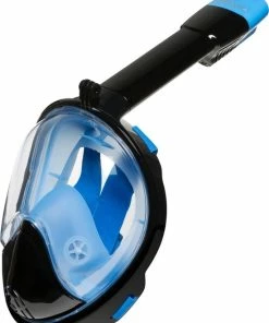 Flash-uitverkoop 👏 Atlantis Full Face Mask 2.0 - Snorkelmasker - Volwassenen - Zwart/Blauw - L/XL 🧨 -Nijdam Shop 550x702