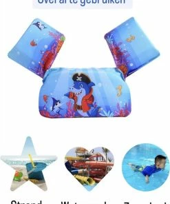 Korting 😍 Merkloos Zwemvest Kinderen - Zwembandjes - Drijfvest - Puddle Jumper - 2-6 Jaar - 14-25 KG - + GRATIS Antislip Placemat BPA Vrij - Blauw 🧨 -Nijdam Shop 550x726 2