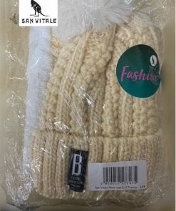 Top 10 🤩 San Vitale® - Muts En Col-Sjaal - Beanie Muts - Gebreid - Warme Muts - Wintermuts - Gevoerd Wol - Beige 👏 -Nijdam Shop 550x731 6