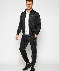 Korting 🛒 Emporio Armani EA7 Train Core ID Trainingspak - Maat XL - Mannen - Zwart - Goud 👍 -Nijdam Shop 550x732 8