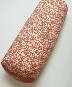 Begroting ๐ Om Namaste Bolster Design Oranje Yogabolster - Gevuld Met Boekweitkaf ๐
