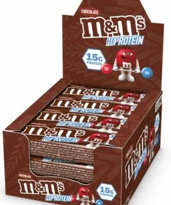 Aanbiedingen 🔔 M&M's Hi Protein - Eiwitreep - Chocolade (bruin) - 12 X 51g ⭐