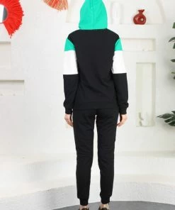 Coupon 🛒 Merkloos Dames Trainingspak- Sport Kleding- Tracksuit- Joggingpak- Huispak- 2- Delig- Groen, Wit, Zwart- Maat S 🌟 -Nijdam Shop 550x825 19