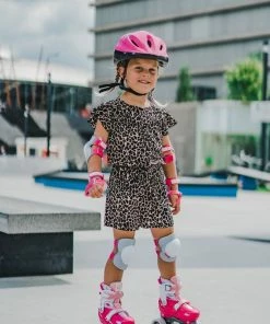 Top 10 ⭐ Nijdam Skate Beschermset Kinderen - White Out - Wit/Fuchsia - L 👍 -Nijdam Shop 550x829 5